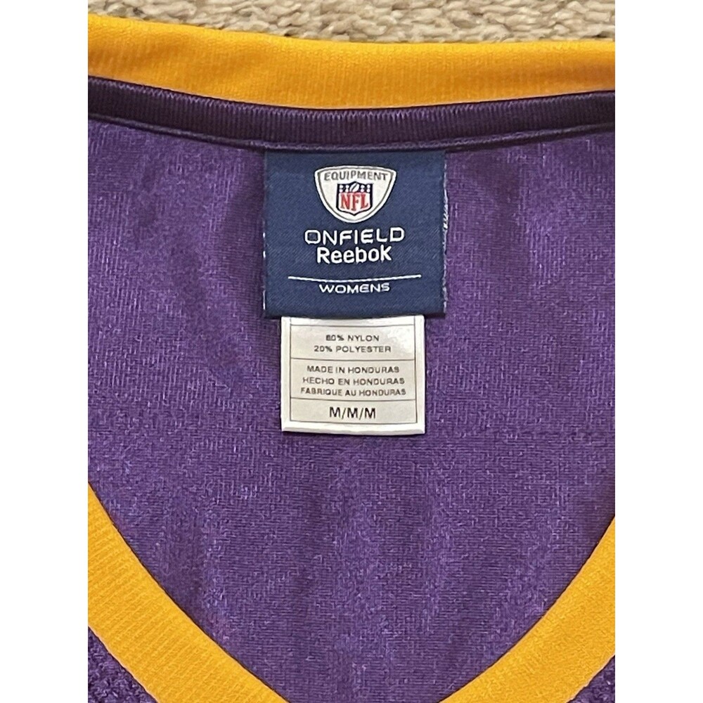 Reebok NFL  Minnesota Vikings Brett Favre Jersey #4 Purple Womens Size M - Picture 5 of 5
